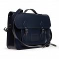Zatchels Classic Satchel Navy Handle 16-inch